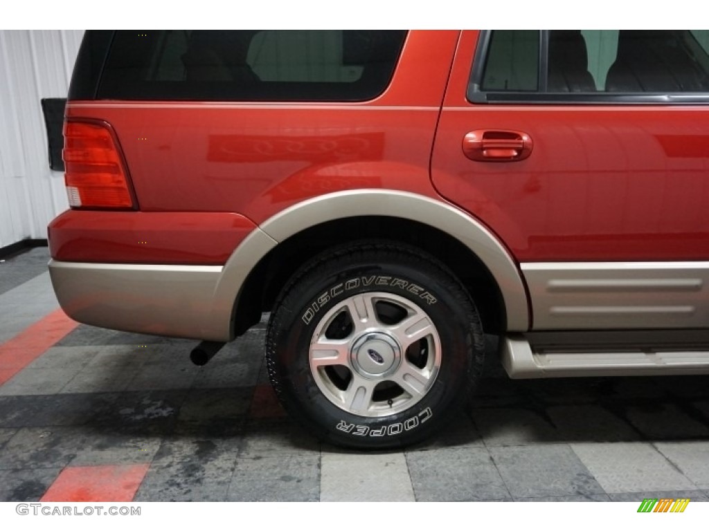 2003 Expedition Eddie Bauer 4x4 - Laser Red Tinted Metallic / Medium Parchment photo #79