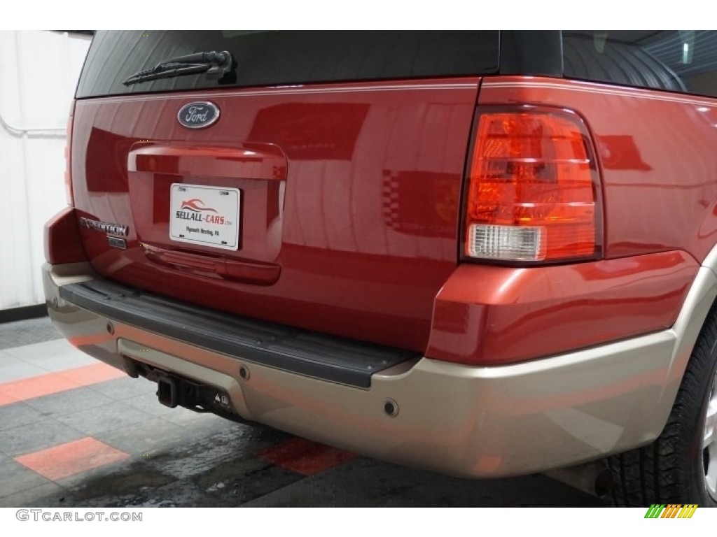 2003 Expedition Eddie Bauer 4x4 - Laser Red Tinted Metallic / Medium Parchment photo #85