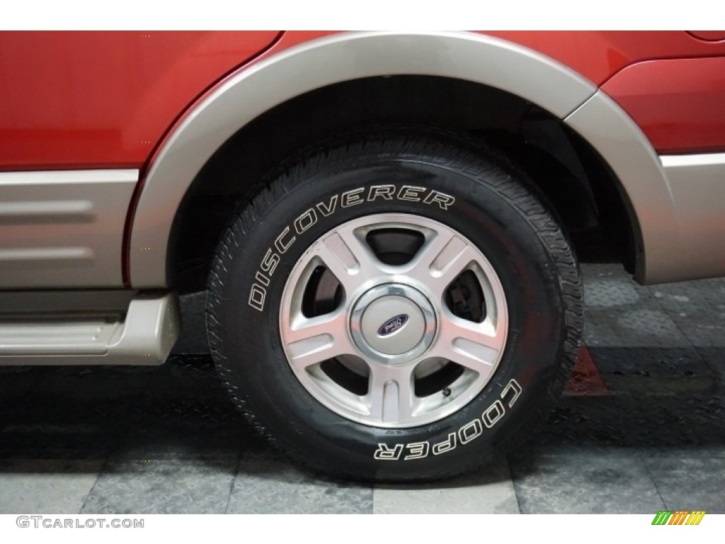 2003 Expedition Eddie Bauer 4x4 - Laser Red Tinted Metallic / Medium Parchment photo #88