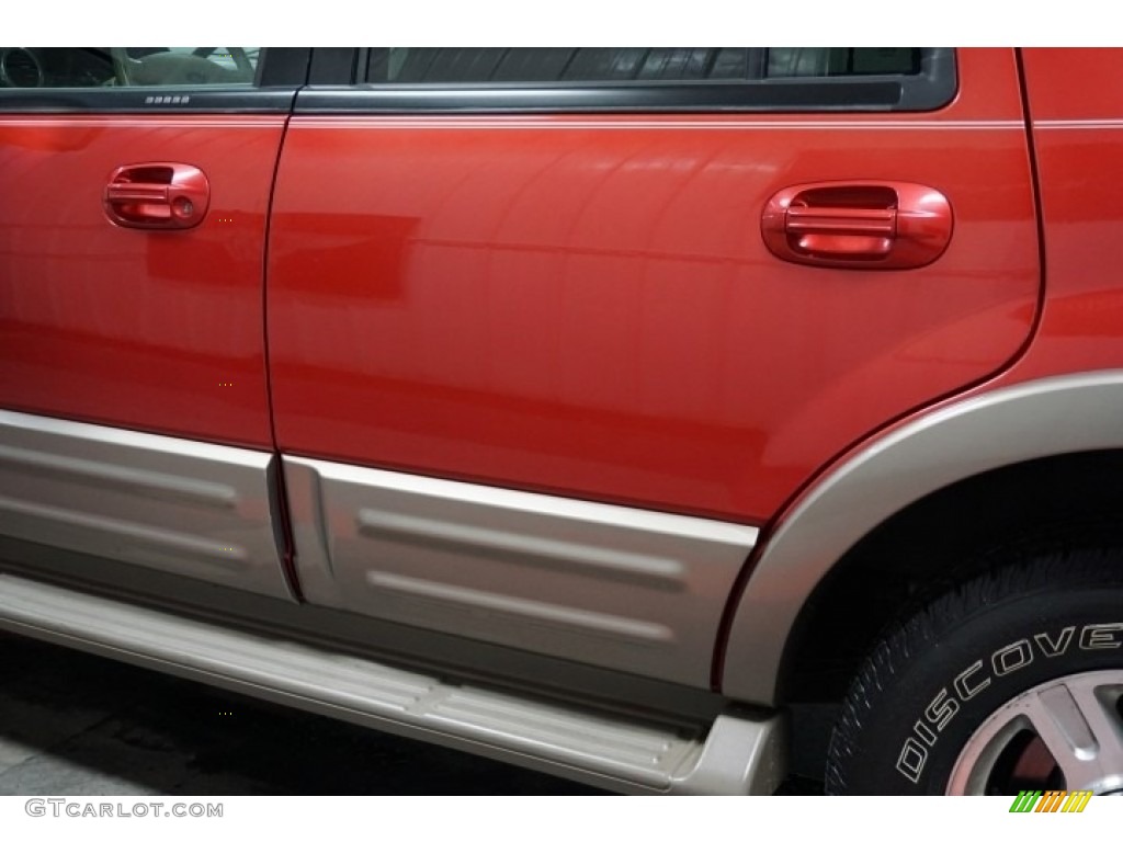 2003 Expedition Eddie Bauer 4x4 - Laser Red Tinted Metallic / Medium Parchment photo #90