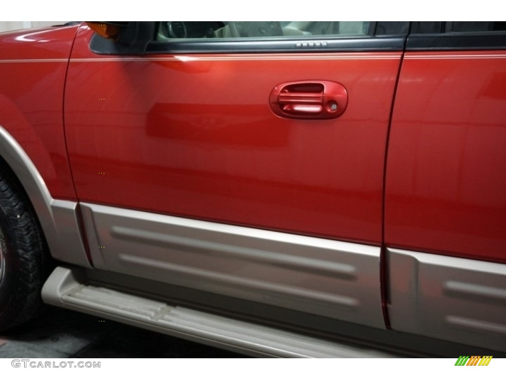 2003 Expedition Eddie Bauer 4x4 - Laser Red Tinted Metallic / Medium Parchment photo #91