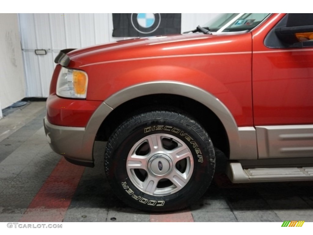 2003 Expedition Eddie Bauer 4x4 - Laser Red Tinted Metallic / Medium Parchment photo #95