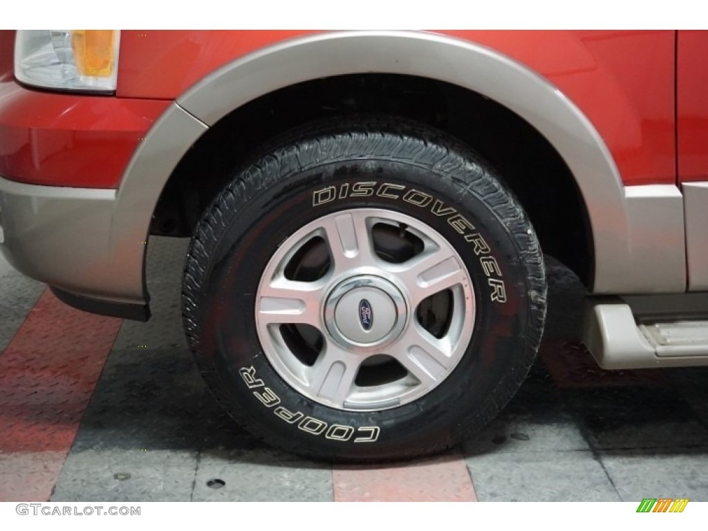 2003 Expedition Eddie Bauer 4x4 - Laser Red Tinted Metallic / Medium Parchment photo #96