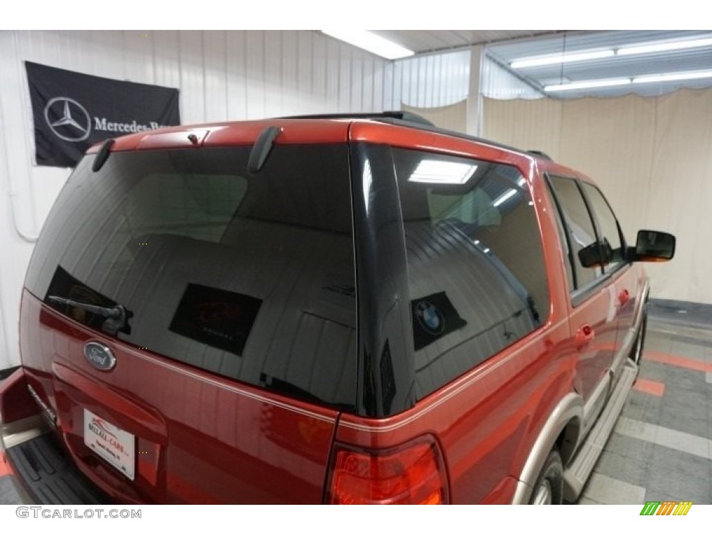 2003 Expedition Eddie Bauer 4x4 - Laser Red Tinted Metallic / Medium Parchment photo #103