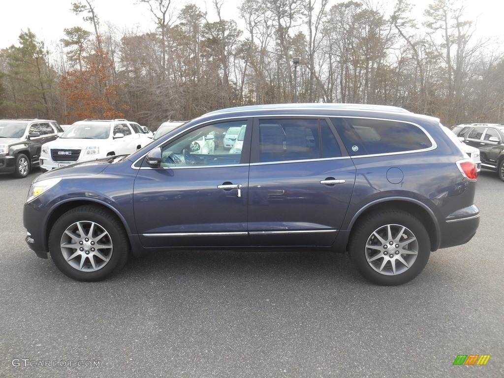 2014 Enclave Leather - Atlantis Blue Metallic / Titanium photo #3