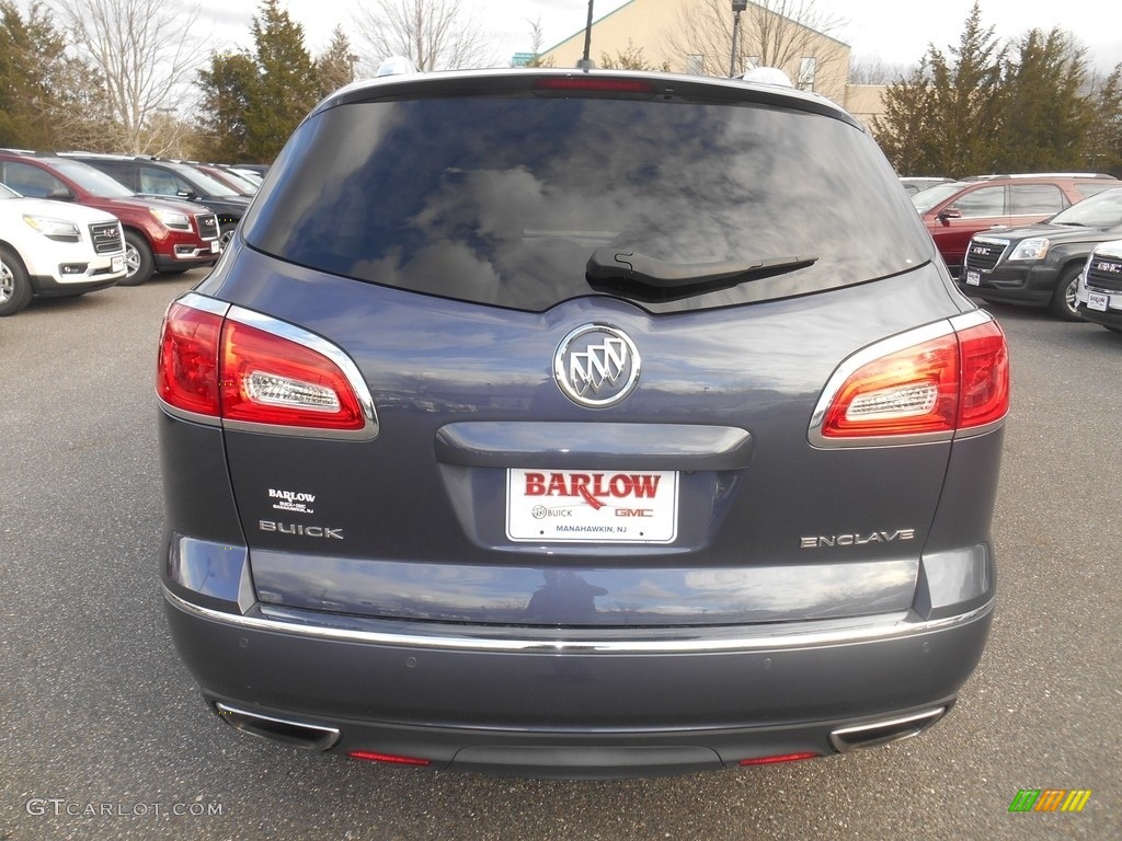 2014 Enclave Leather - Atlantis Blue Metallic / Titanium photo #4
