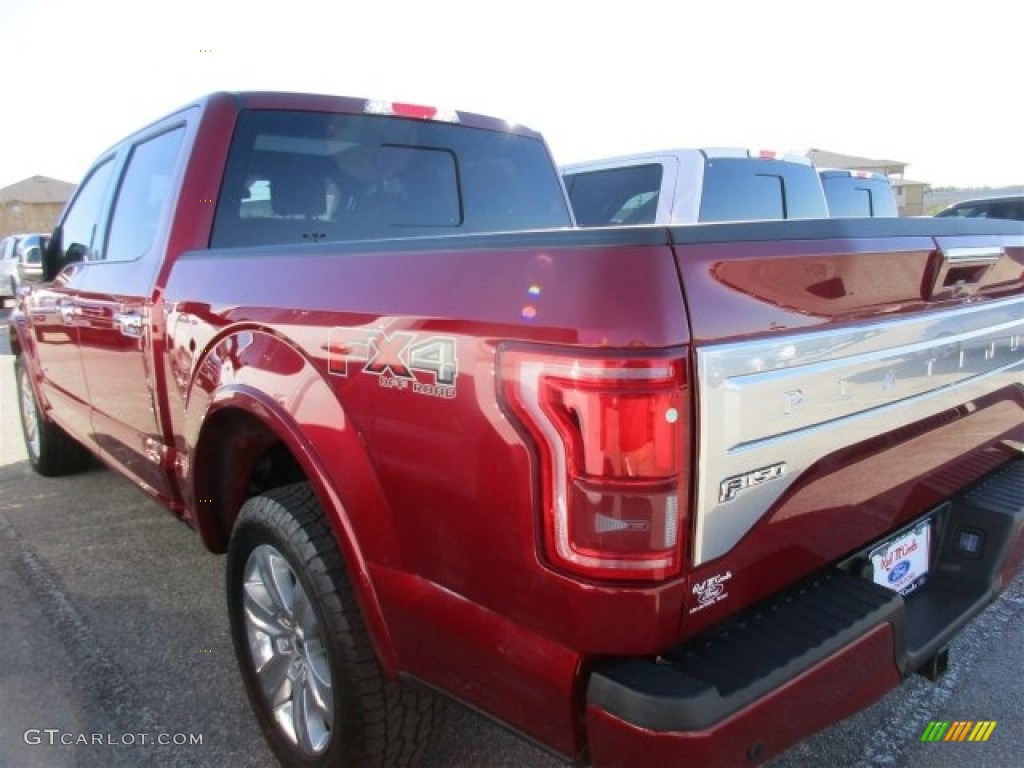 2016 F150 Platinum SuperCrew 4x4 - Ruby Red / Black photo #6