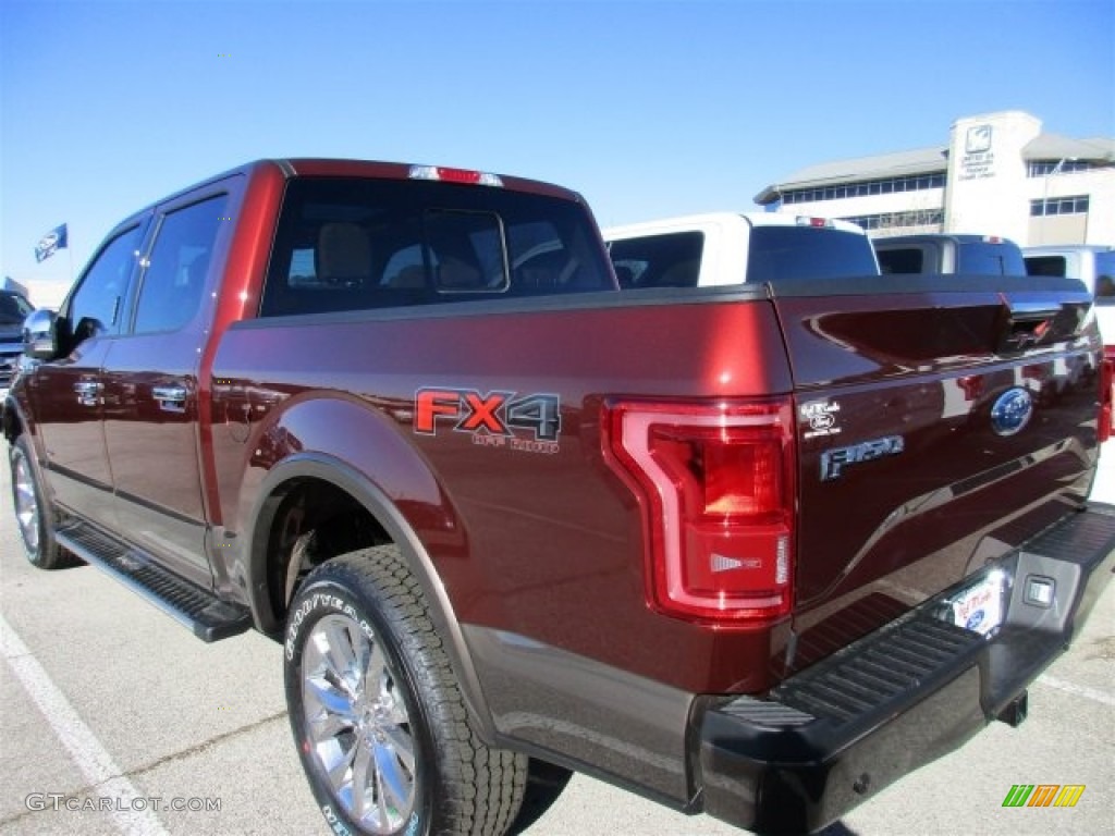 2016 F150 Lariat SuperCrew 4x4 - Bronze Fire / Medium Light Camel photo #6