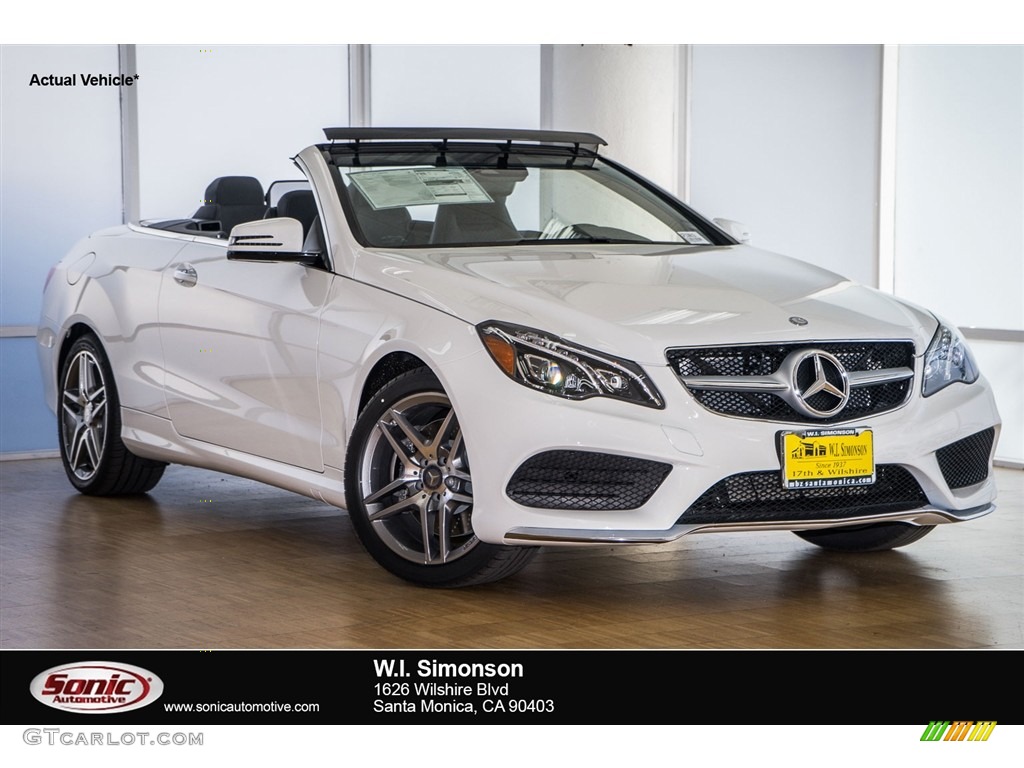 2016 E 550 Cabriolet - Polar White / Red/Black photo #1