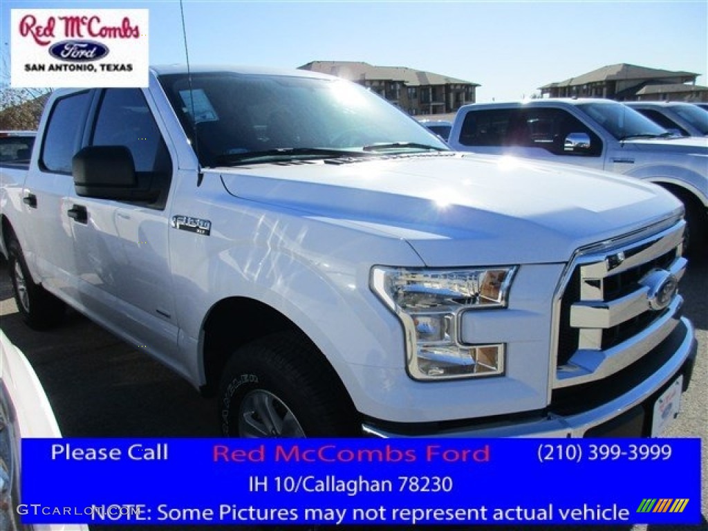2016 F150 XLT SuperCrew 4x4 - Oxford White / Medium Earth Gray photo #1