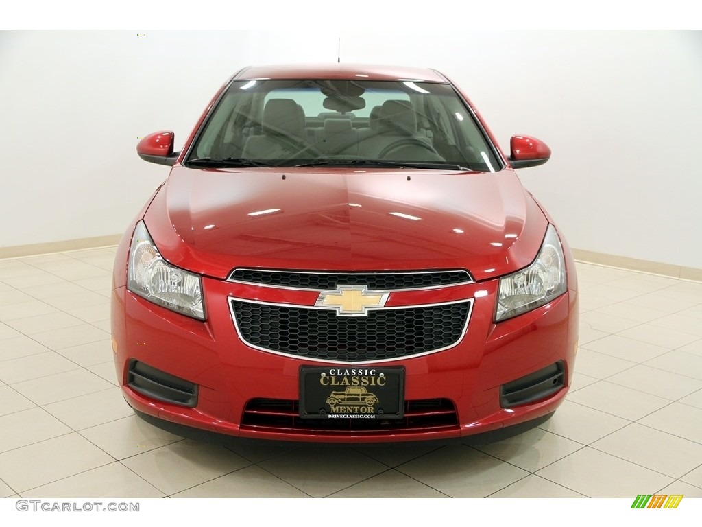 2011 Cruze LT - Crystal Red Metallic Tintcoat / Medium Titanium photo #2