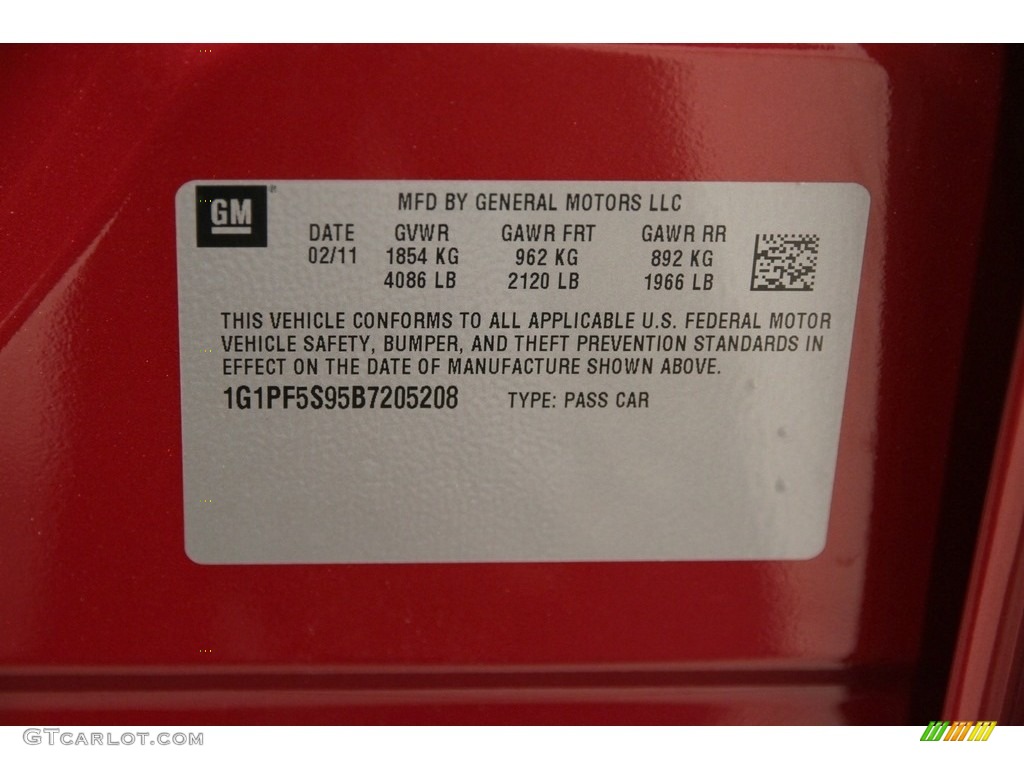 2011 Cruze LT - Crystal Red Metallic Tintcoat / Medium Titanium photo #15