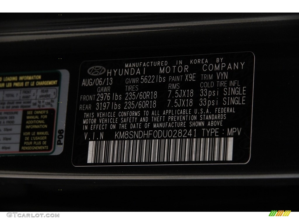 2013 Santa Fe GLS AWD - Hampton Green Pearl / Beige photo #17