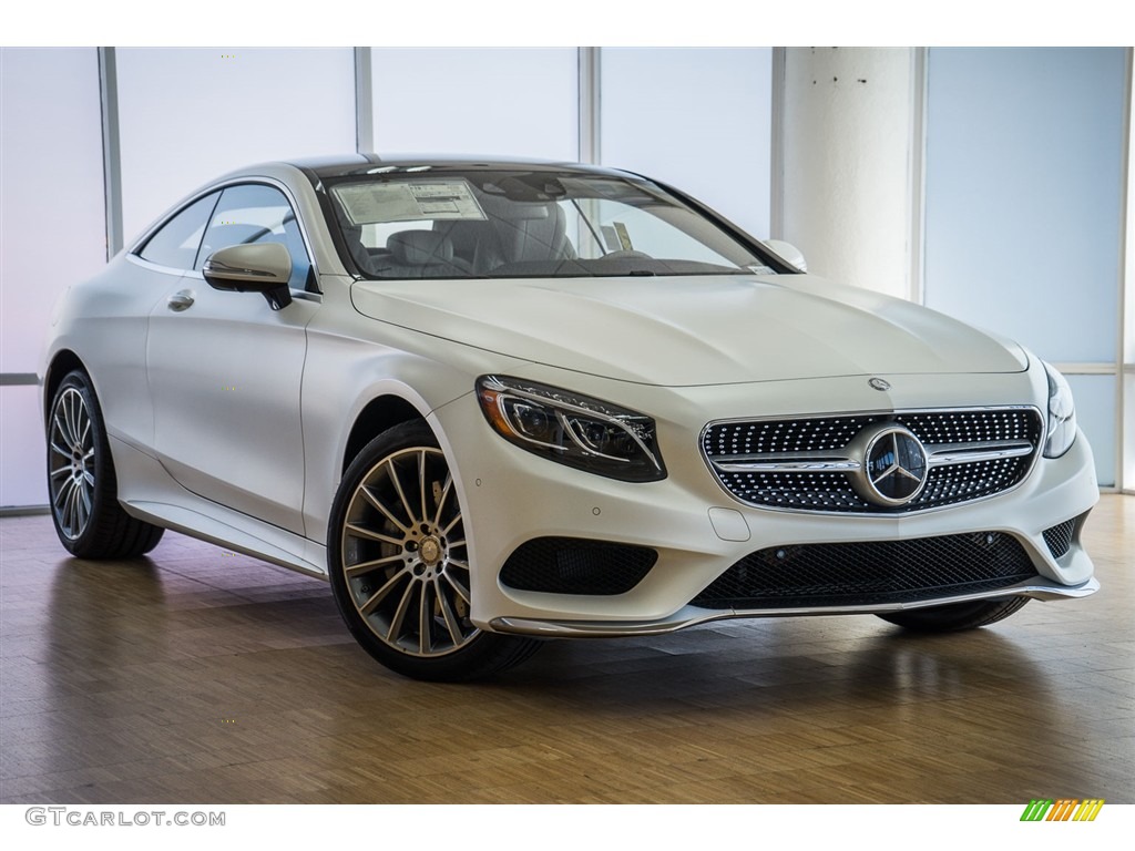 2016 S 550 4Matic Coupe - designo Cashmere White Metallic (matte) / Crystal Grey/Black photo #12