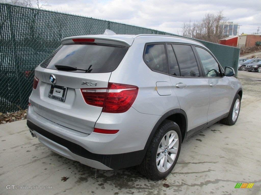 2016 X3 xDrive28i - Glacier Silver Metallic / Black photo #4