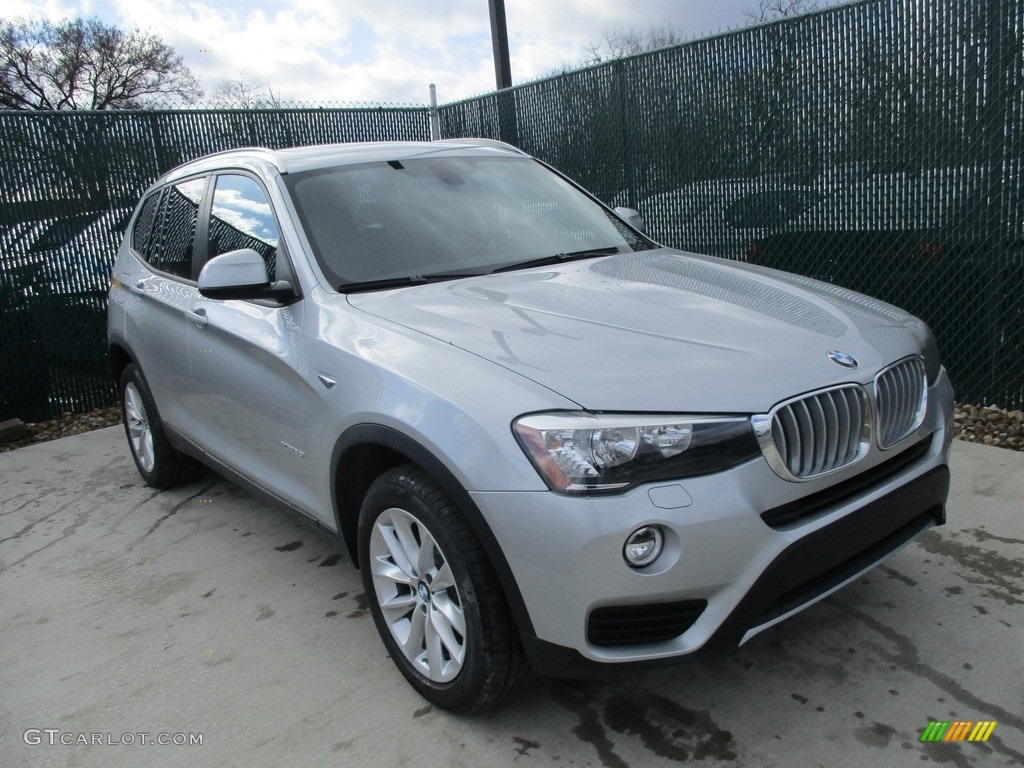 2016 X3 xDrive28i - Glacier Silver Metallic / Black photo #5