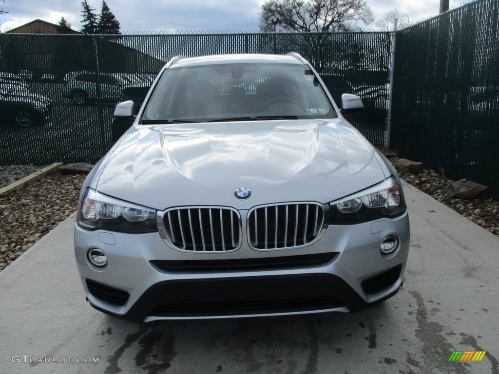 2016 X3 xDrive28i - Glacier Silver Metallic / Black photo #6