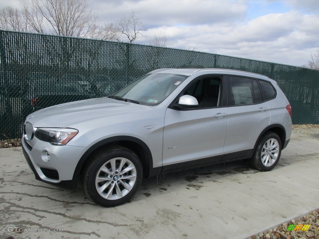 2016 X3 xDrive28i - Glacier Silver Metallic / Black photo #8