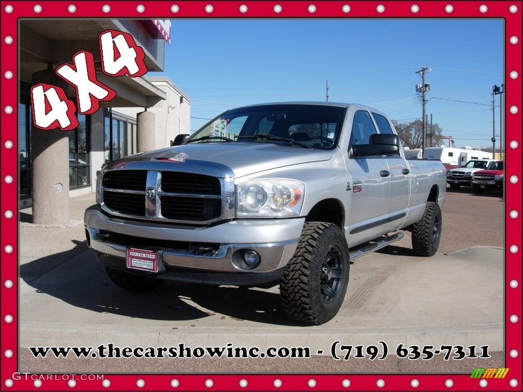 2007 Ram 2500 SLT Quad Cab 4x4 Big Horn - Bright Silver Metallic / Medium Slate Gray photo #1