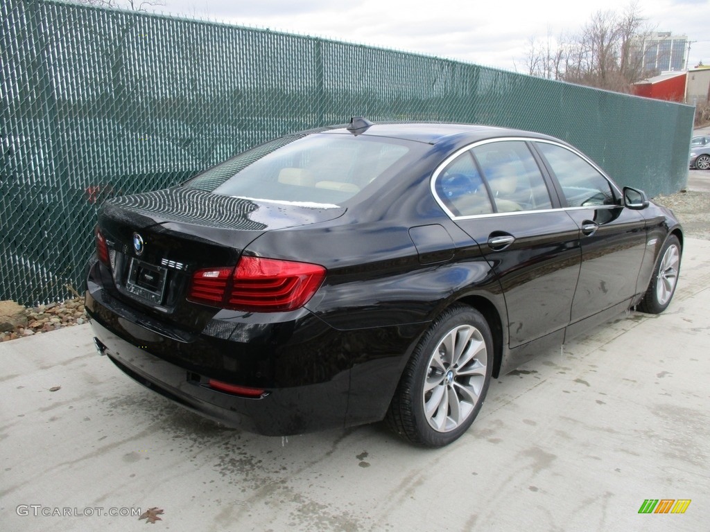 2016 5 Series 528i xDrive Sedan - Jet Black / Venetian Beige/Black photo #3