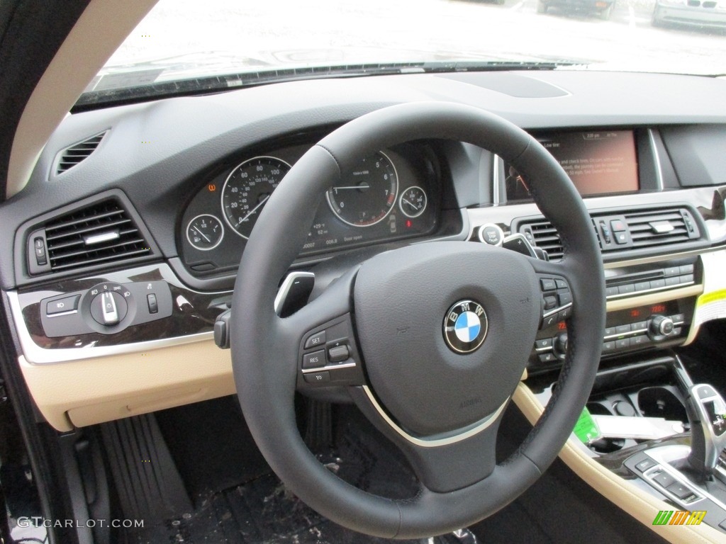 2016 5 Series 528i xDrive Sedan - Jet Black / Venetian Beige/Black photo #14