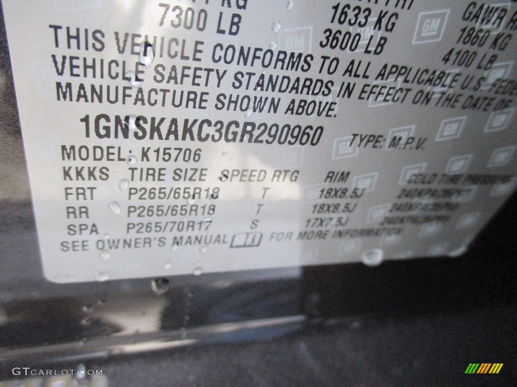 2016 Tahoe LS 4WD - Tungsten Metallic / Jet Black photo #19