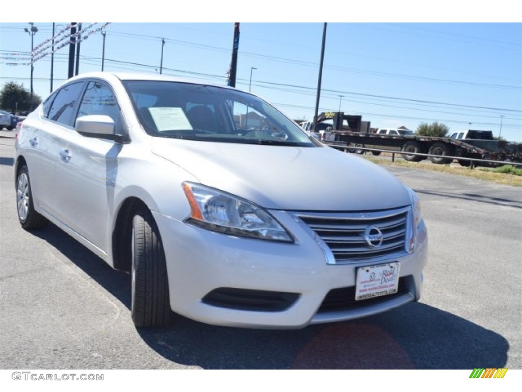 2014 Sentra S - Brilliant Silver / Charcoal photo #2