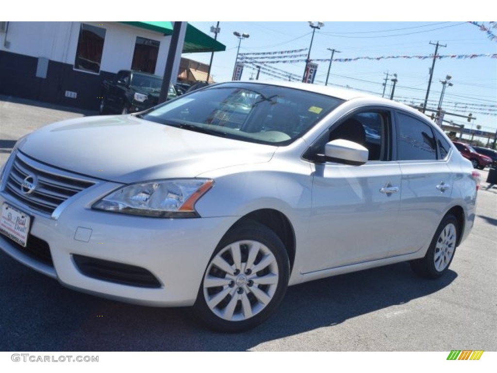 2014 Sentra S - Brilliant Silver / Charcoal photo #5