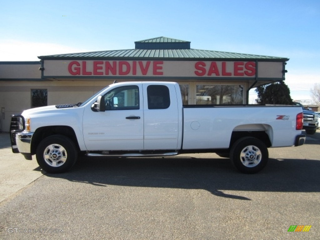 2013 Silverado 2500HD LT Extended Cab 4x4 - Summit White / Light Titanium/Dark Titanium photo #5