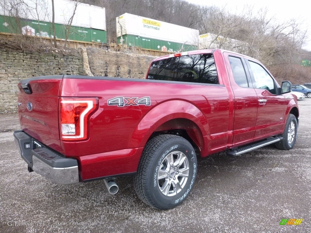 2016 F150 XLT SuperCab 4x4 - Ruby Red / Medium Earth Gray photo #2