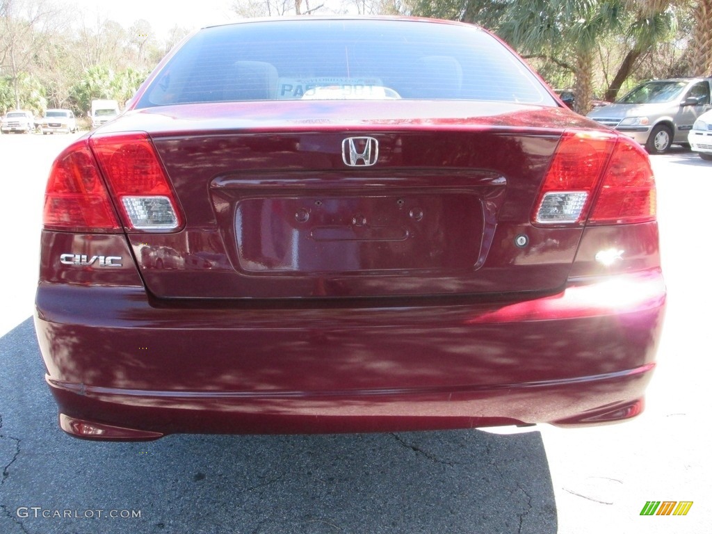2004 Civic EX Sedan - Radiant Ruby Pearl / Gray photo #4