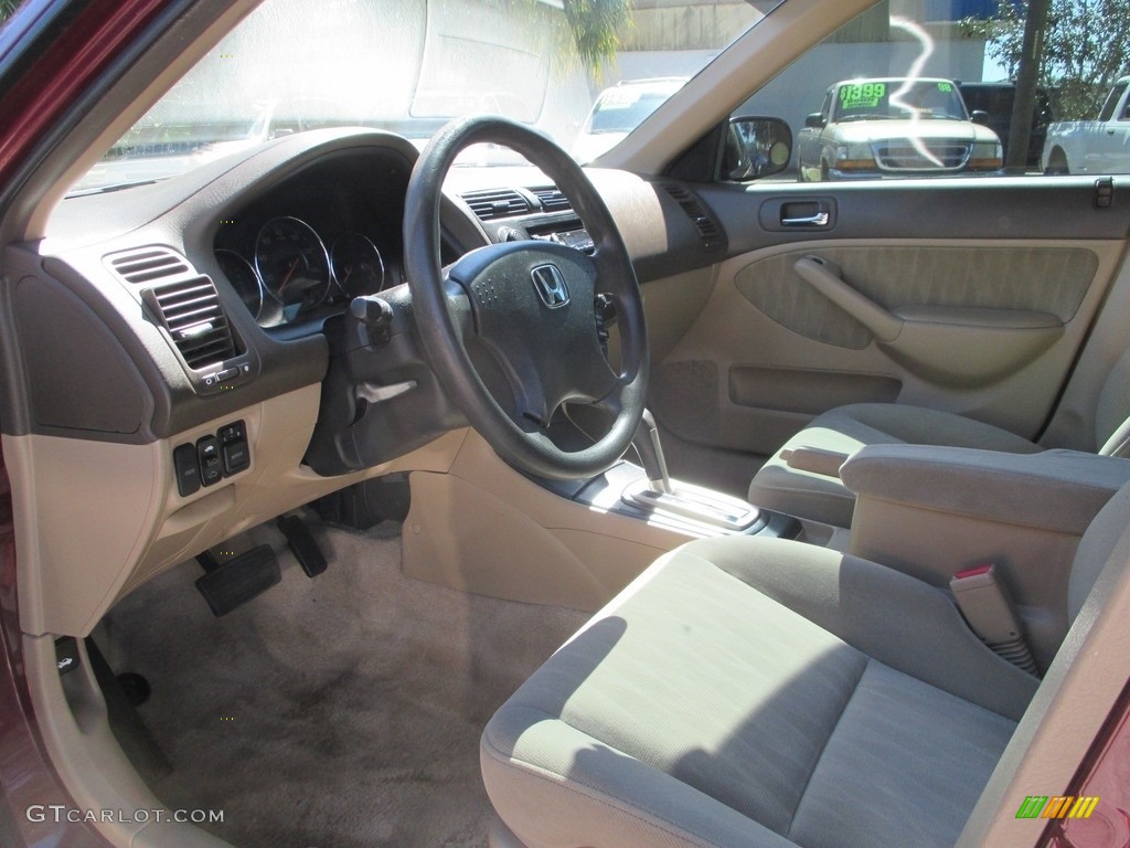 2004 Civic EX Sedan - Radiant Ruby Pearl / Gray photo #9