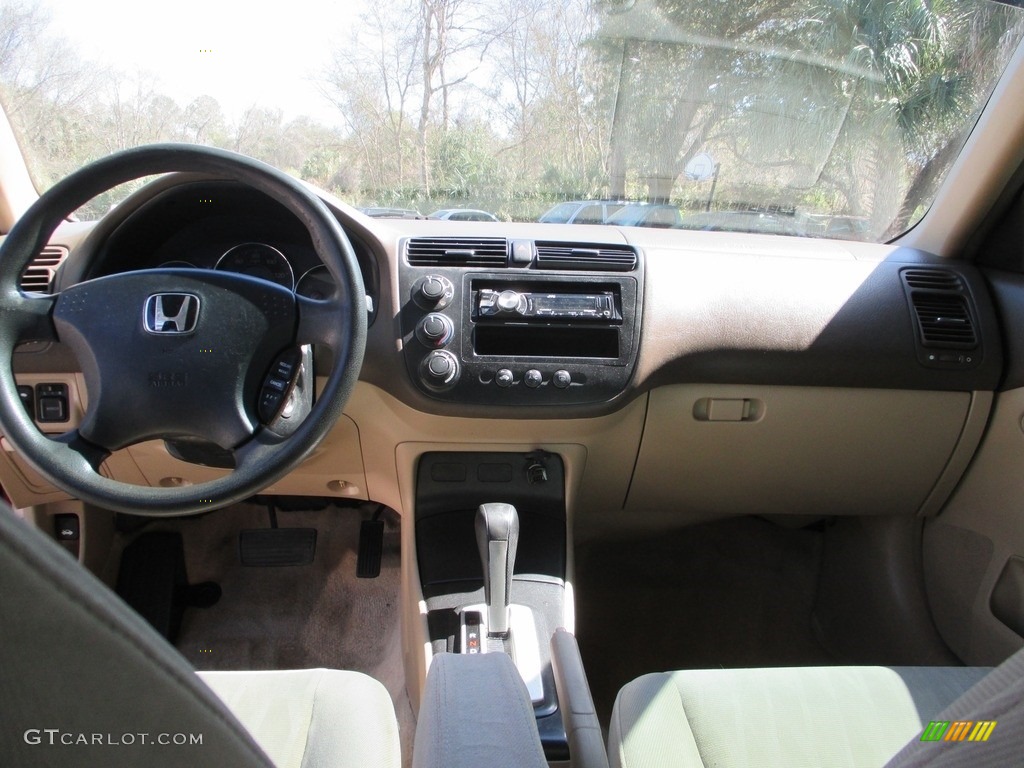 2004 Civic EX Sedan - Radiant Ruby Pearl / Gray photo #11