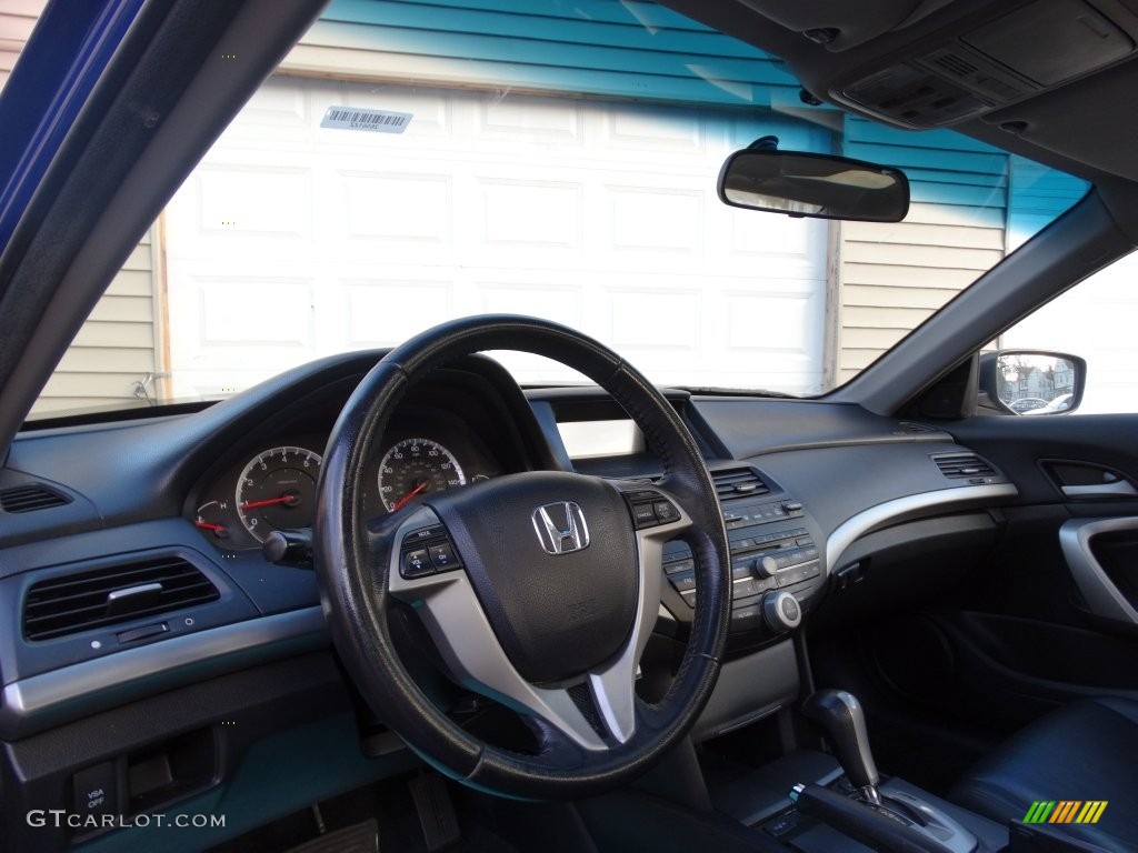 2009 Accord EX-L V6 Coupe - Belize Blue Pearl / Black photo #13