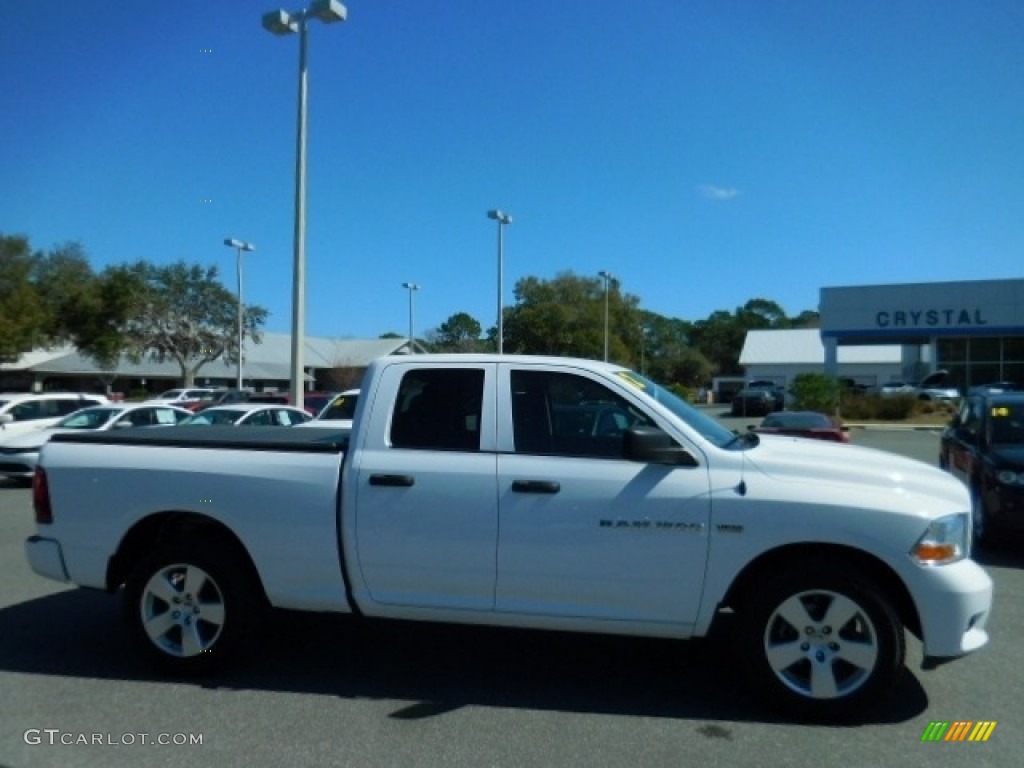 2012 Ram 1500 ST Quad Cab - Bright White / Dark Slate Gray/Medium Graystone photo #9