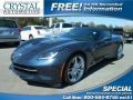 2015 Night Race Blue Metallic Chevrolet Corvette Stingray Convertible  photo #1