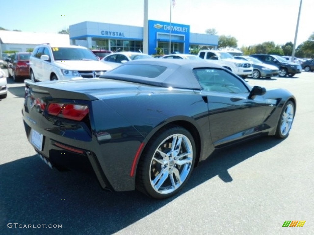 2015 Corvette Stingray Convertible - Night Race Blue Metallic / Kalahari photo #7