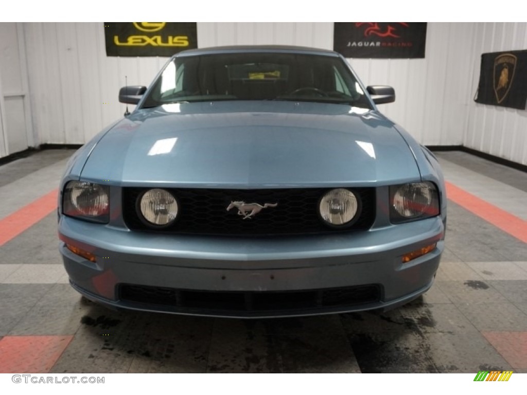 2006 Mustang GT Premium Convertible - Windveil Blue Metallic / Red/Dark Charcoal photo #4