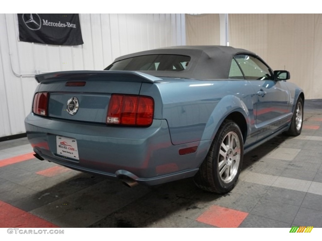 2006 Mustang GT Premium Convertible - Windveil Blue Metallic / Red/Dark Charcoal photo #8