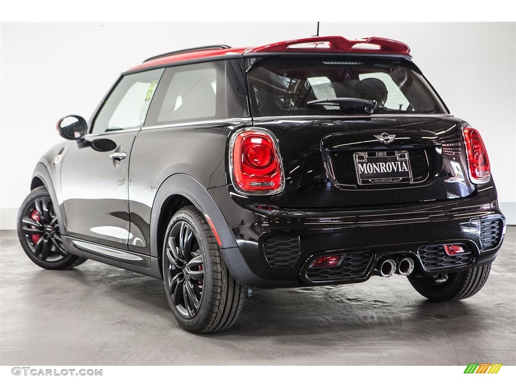 2016 Hardtop John Cooper Works 2 Door - Midnight Black Metallic / JCW Double Stripe Carbon Black/Dinamica photo #3
