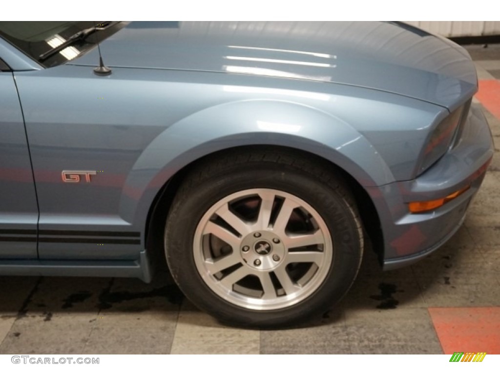 2006 Mustang GT Premium Convertible - Windveil Blue Metallic / Red/Dark Charcoal photo #59
