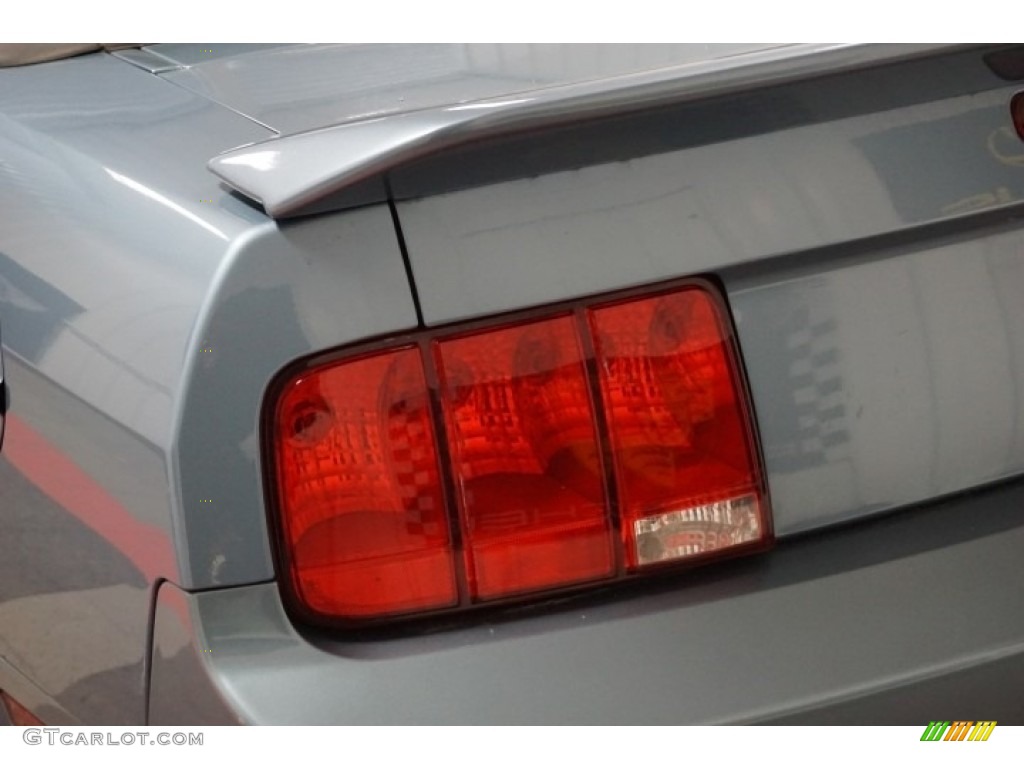 2006 Mustang GT Premium Convertible - Windveil Blue Metallic / Red/Dark Charcoal photo #69