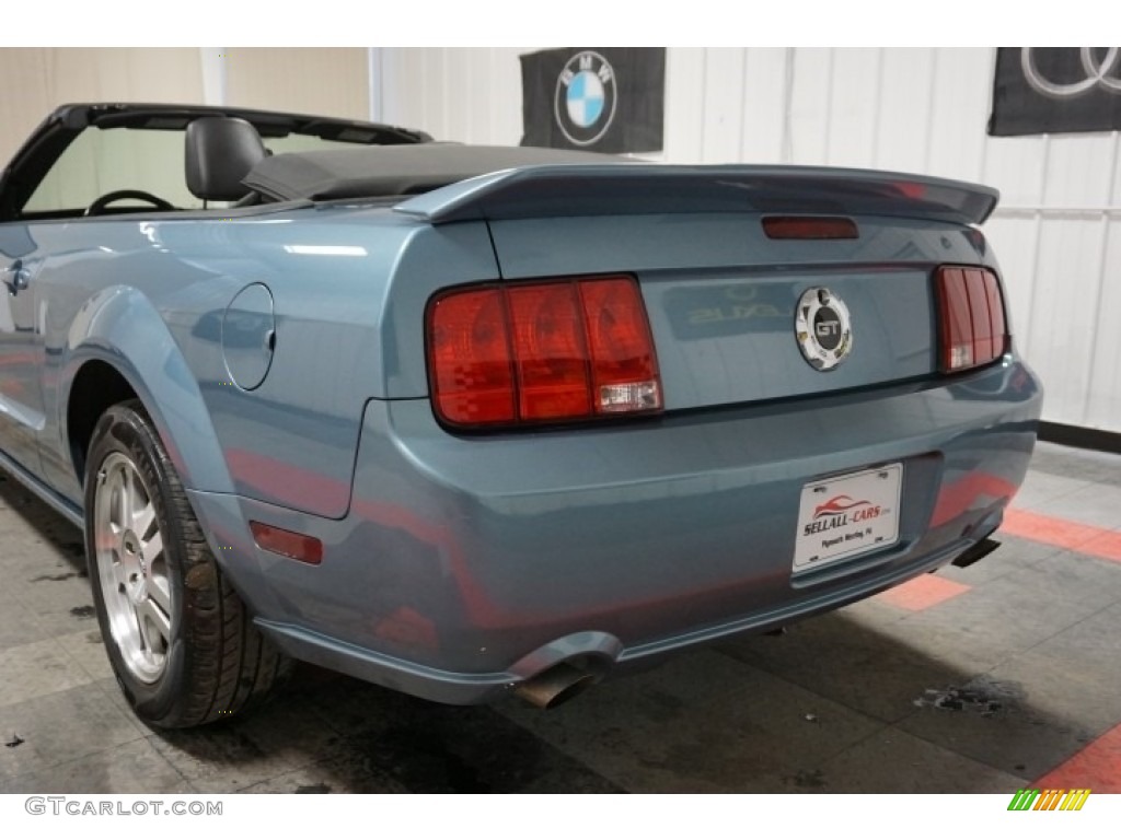 2006 Mustang GT Premium Convertible - Windveil Blue Metallic / Red/Dark Charcoal photo #70