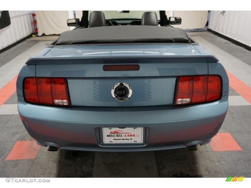 2006 Mustang GT Premium Convertible - Windveil Blue Metallic / Red/Dark Charcoal photo #72