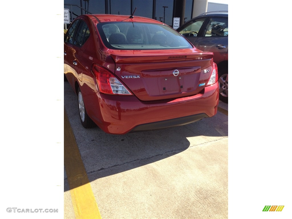 2015 Versa 1.6 S Sedan - Red Brick / Charcoal photo #4