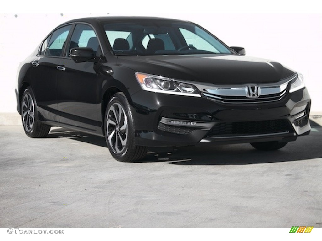 2016 Accord EX-L Sedan - Crystal Black Pearl / Black photo #1