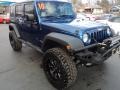 2010 Deep Water Blue Pearl Jeep Wrangler Unlimited Rubicon 4x4  photo #5