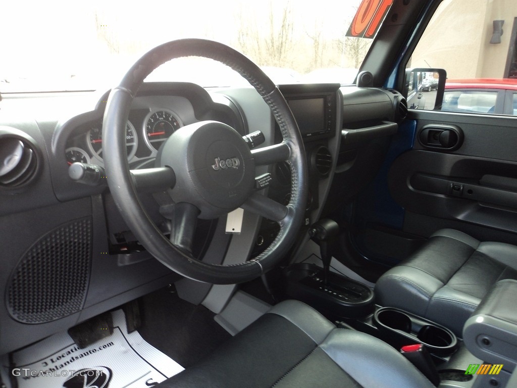 2010 Wrangler Unlimited Rubicon 4x4 - Deep Water Blue Pearl / Dark Slate Gray/Medium Slate Gray photo #7