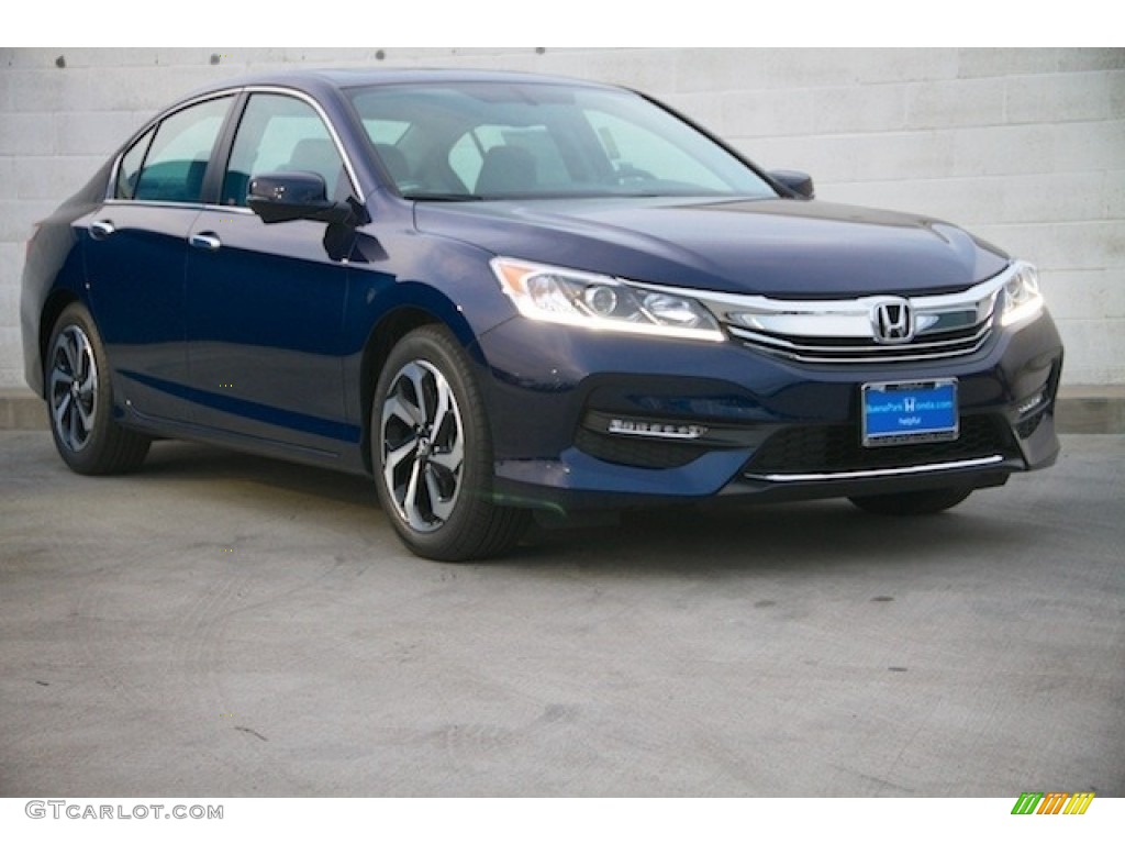 2016 Accord EX Sedan - Obsidian Blue Pearl / Gray photo #1