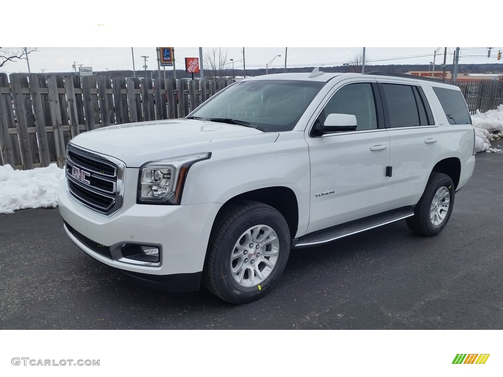 White Frost Tricoat 2016 GMC Yukon SLT Exterior Photo #111106475